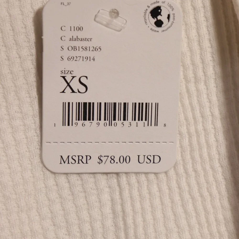 NWT Free People X Revolve Santa Clara Thermal in Alabaster - Picture 6 of 16